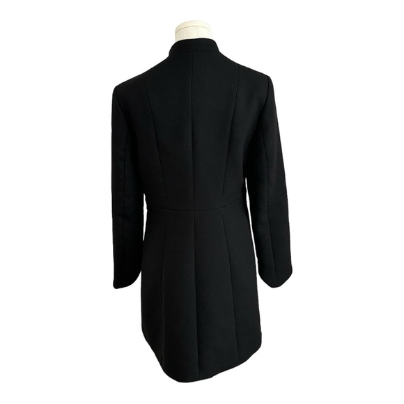 Snape ZARA Black Coat Jacket Zip Up High Low - Picture 6 of 12